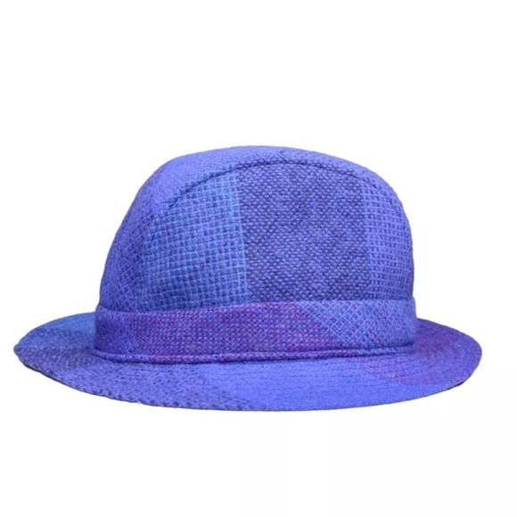 Avoca Collection Hat Irish Tweed Purple Blue Bucket Fedora Size S main image 4